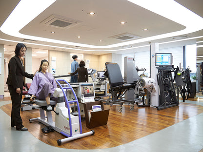 Severance Checkup Center Physical Measurement Room with patients on machines