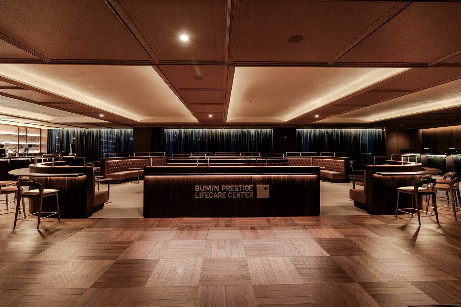 The lounge at Bumin Prestige Lifecare Center in Seoul.